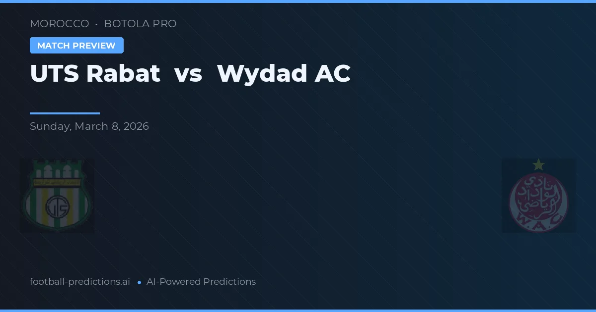 UTS Rabat vs Wydad AC — typy i zapowiedź meczu