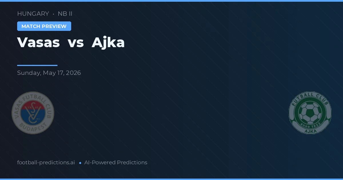 Vasas vs Ajka — typy i zapowiedź meczu