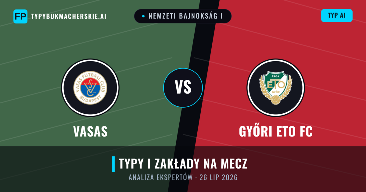 Vasas vs Győri ETO FC — typy i zapowiedź meczu