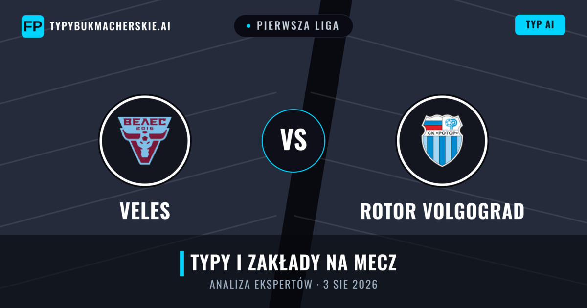 Veles vs Rotor Volgograd — typy i zapowiedź meczu