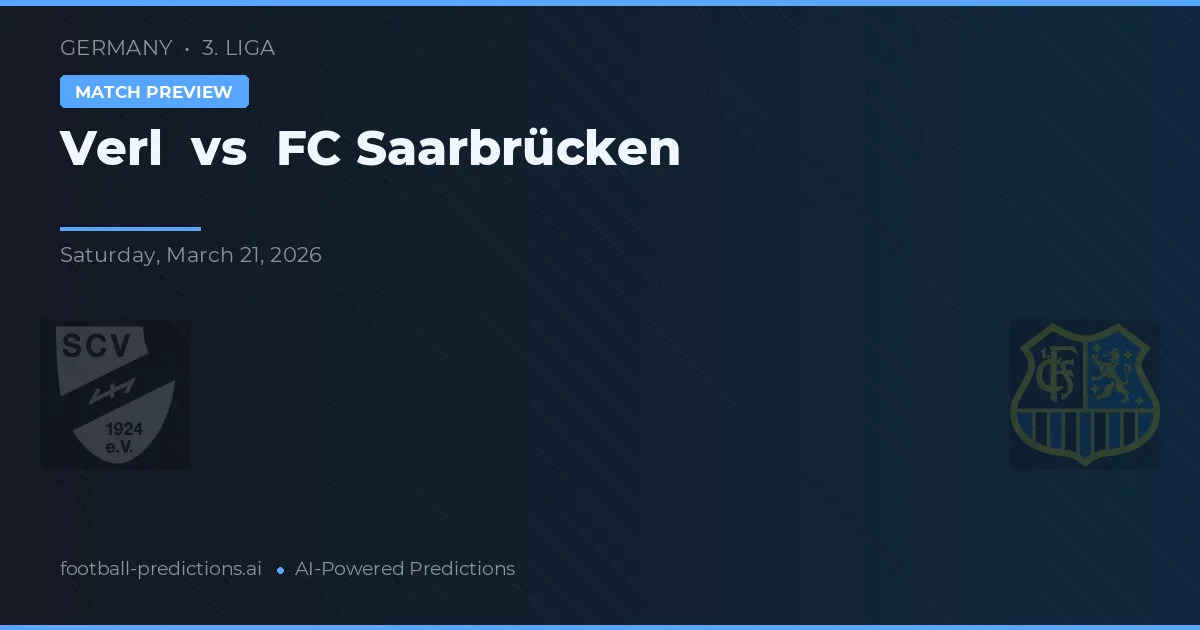 Verl vs FC Saarbrücken — typy i zapowiedź meczu