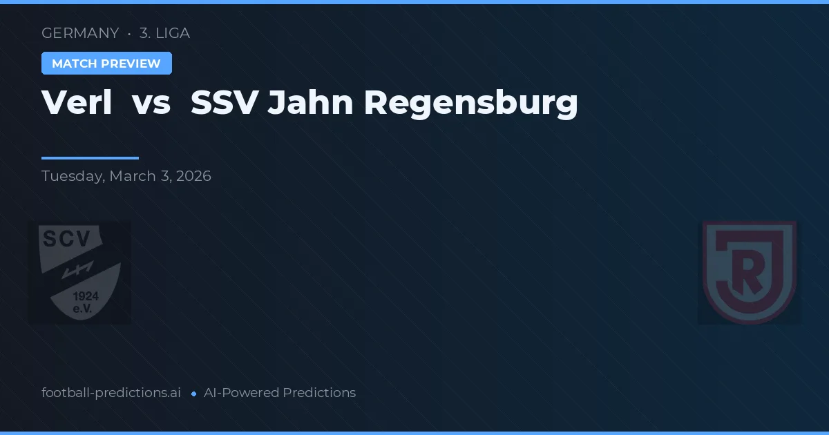 Verl vs SSV Jahn Regensburg — typy i zapowiedź meczu