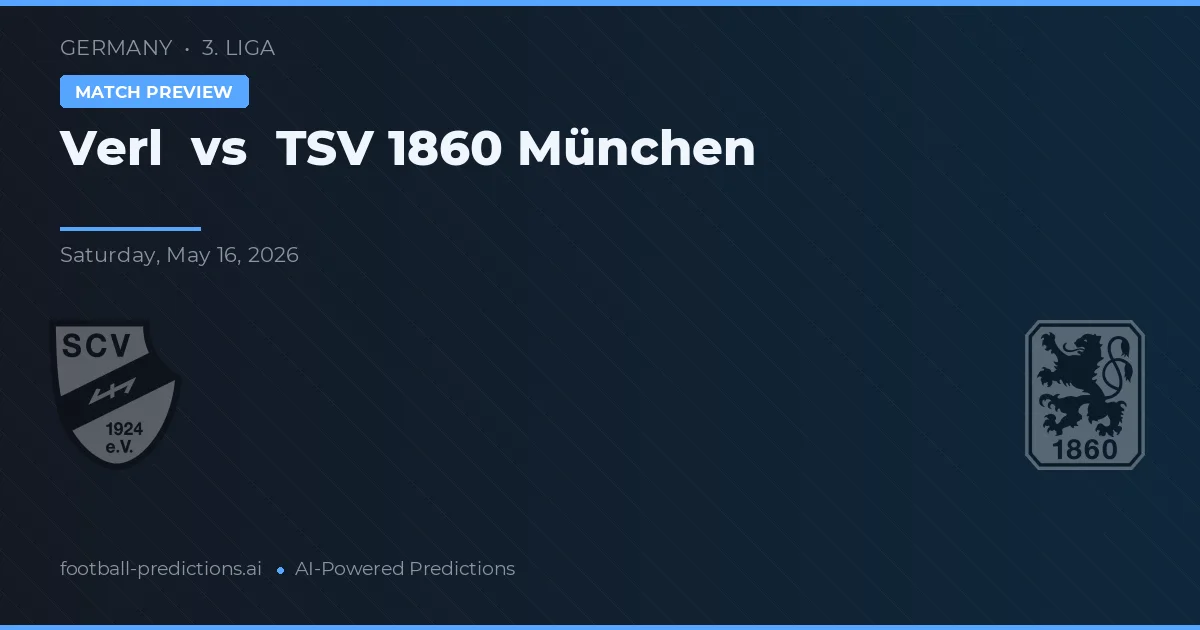 Verl vs TSV 1860 Monachium — typy i zapowiedź meczu