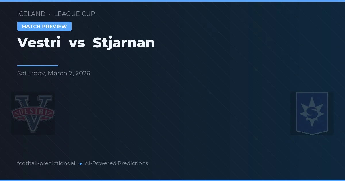 Vestri vs Stjarnan — typy i zapowiedź meczu