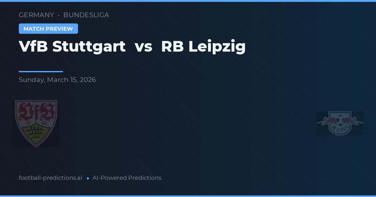 VfB Stuttgart vs RB Lipsk — typy i zapowiedź meczu