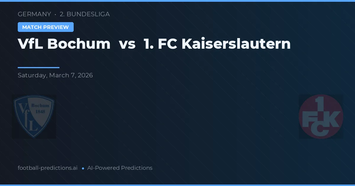 VfL Bochum vs 1. FC Kaiserslautern — typy i zapowiedź meczu