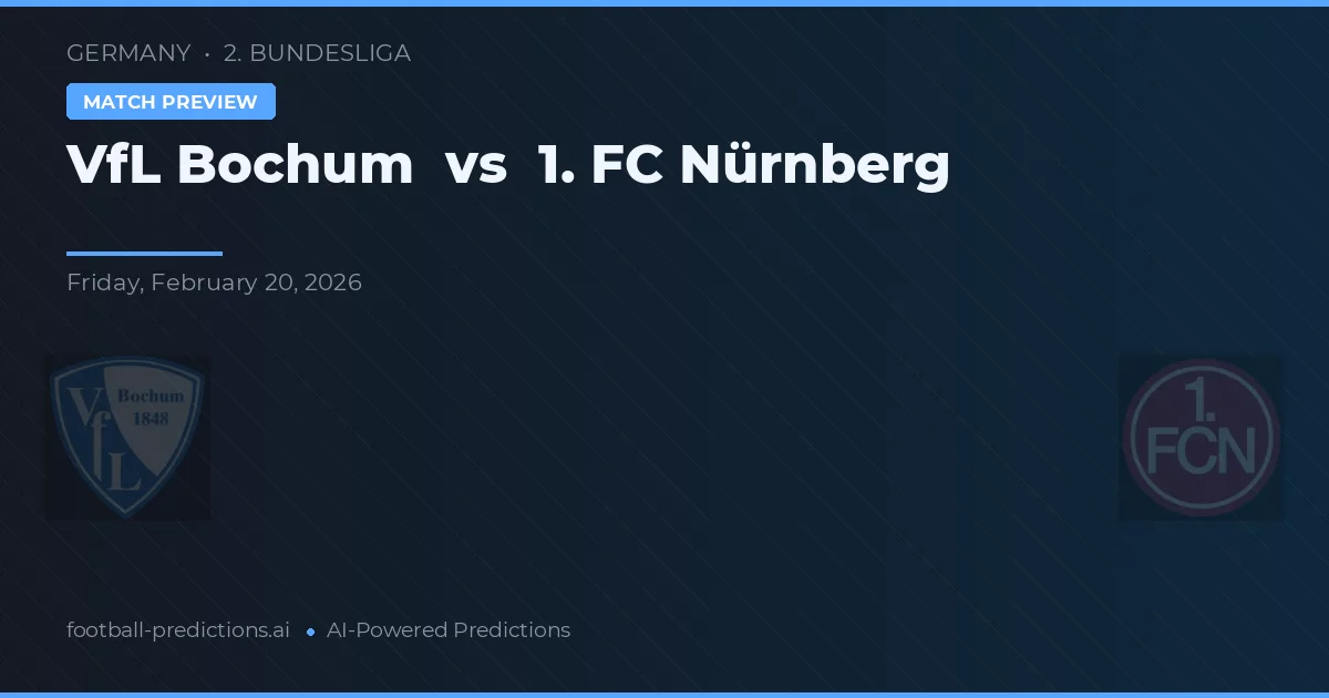 VfL Bochum vs 1. FC Nürnberg — typy i zapowiedź meczu