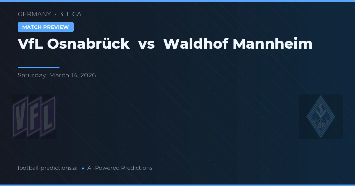 VfL Osnabrück vs Waldhof Mannheim — typy i zapowiedź meczu