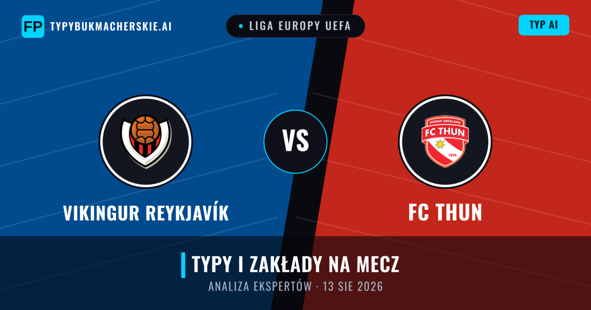 Vikingur Reykjavík vs FC Thun — typy i zapowiedź meczu