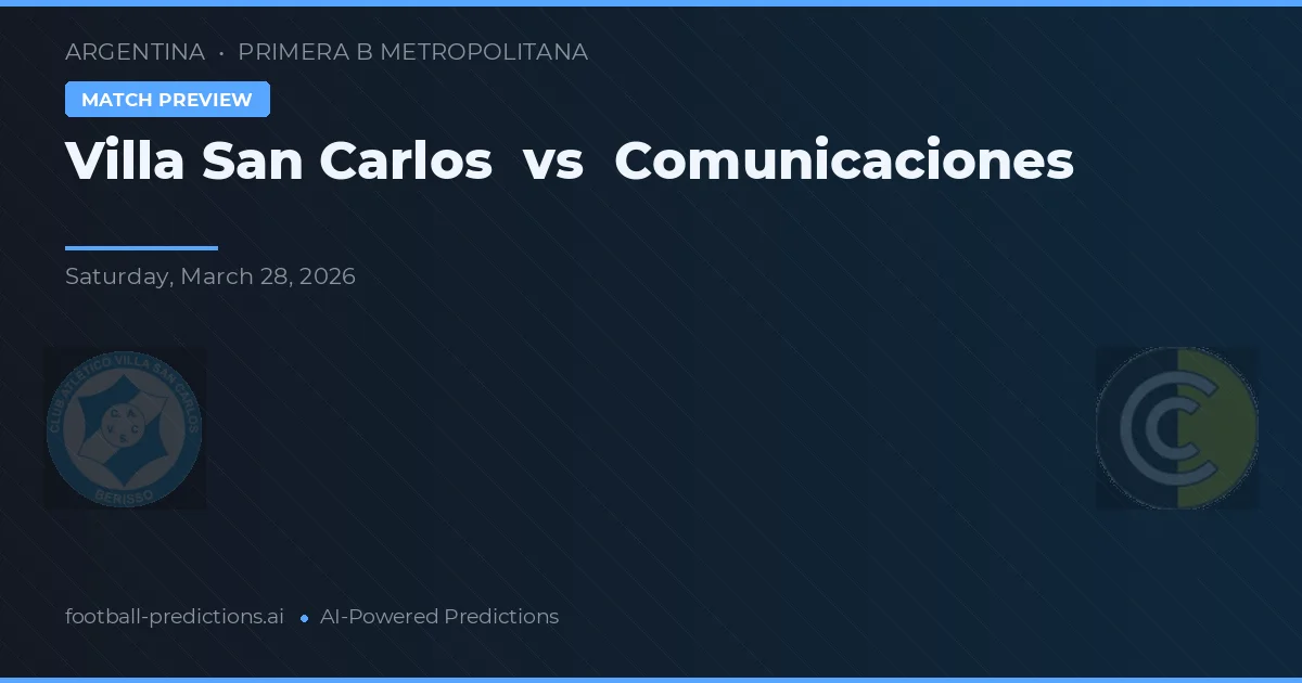Villa San Carlos vs Comunicaciones — typy i zapowiedź meczu