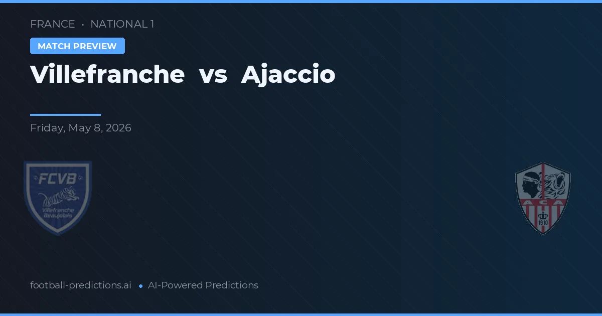 Villefranche vs Ajaccio — typy i zapowiedź meczu