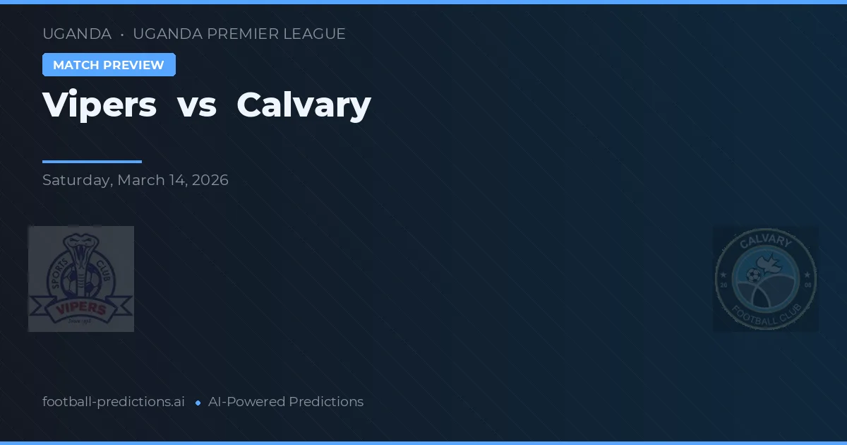 Vipers vs Calvary — typy i zapowiedź meczu