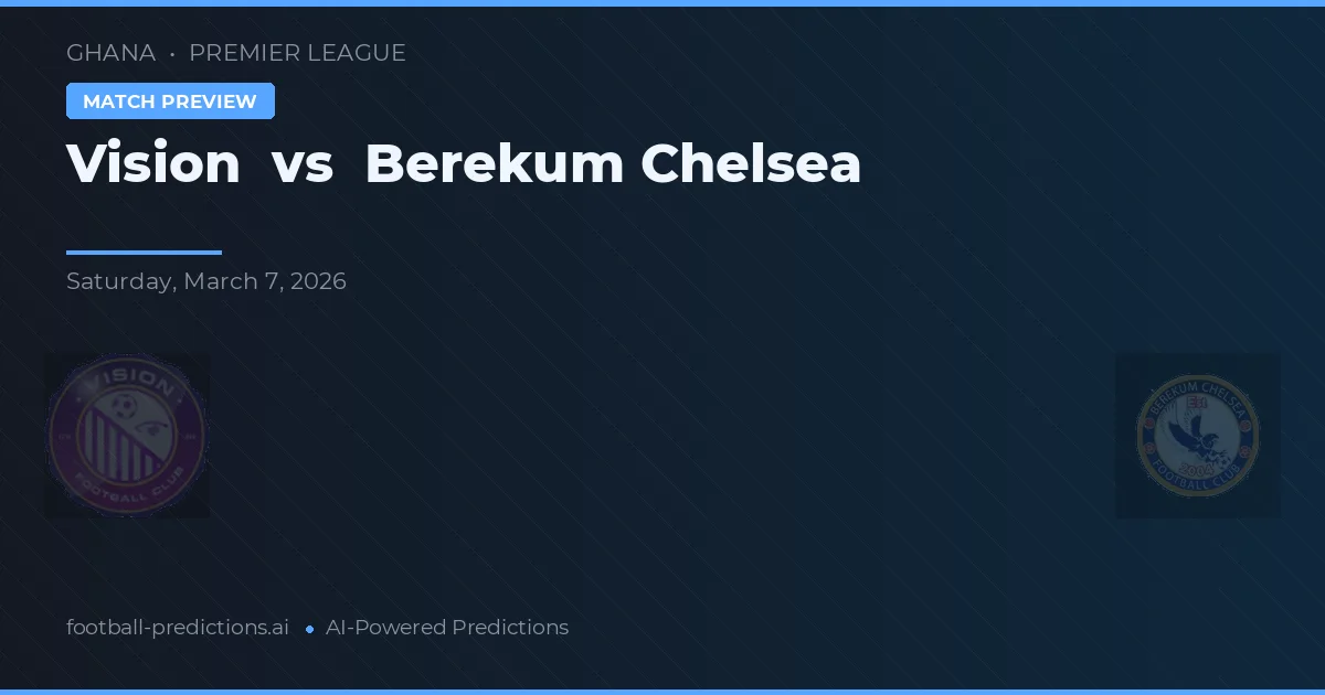 Vision vs Chelsea Berekum — typy i zapowiedź meczu