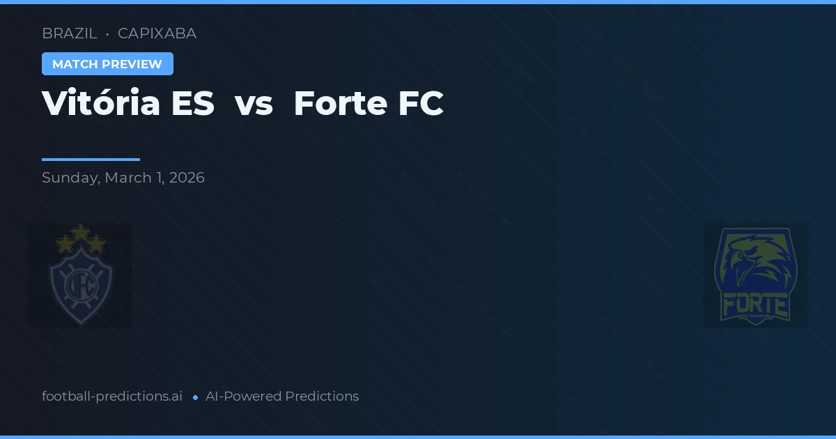 Vitória ES vs Forte FC — typy i zapowiedź meczu