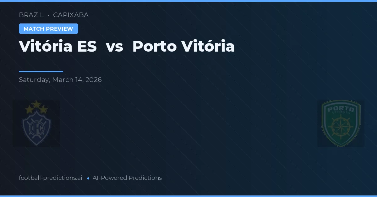 Vitória ES vs Porto Vitória — typy i zapowiedź meczu