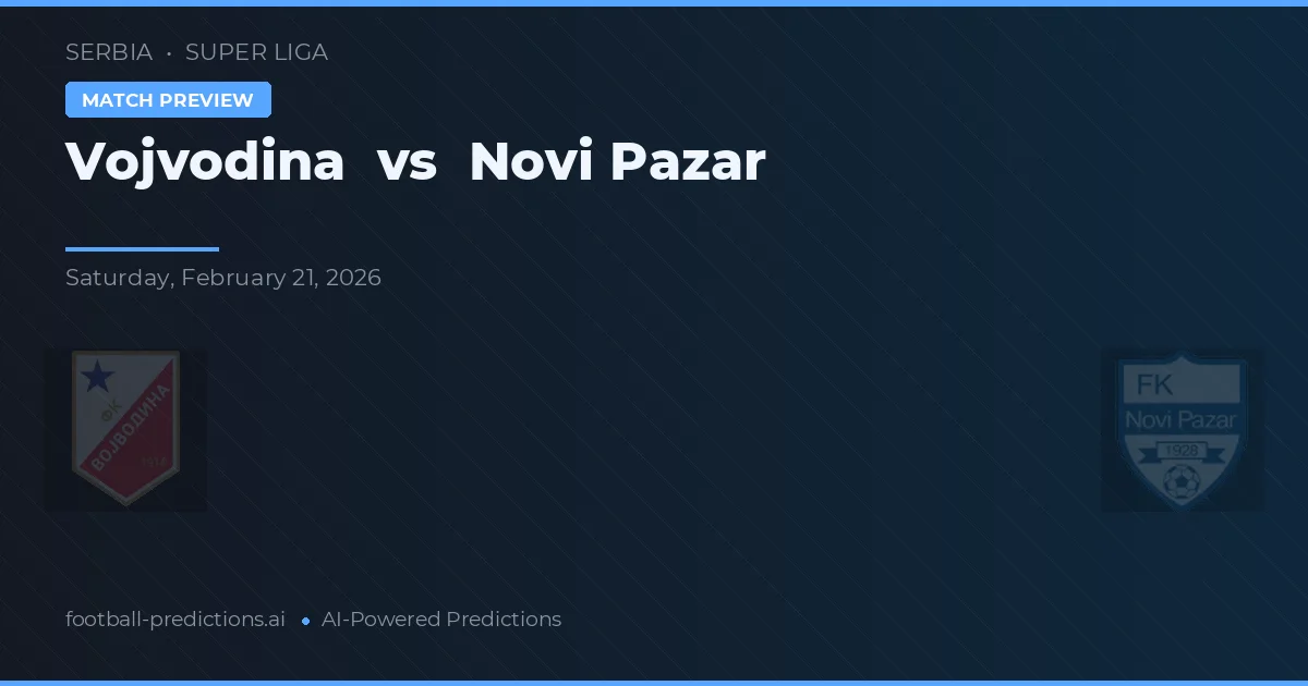 Vojvodina vs Novi Pazar — typy i zapowiedź meczu