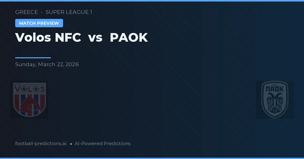 Volos NFC vs PAOK — typy i zapowiedź meczu