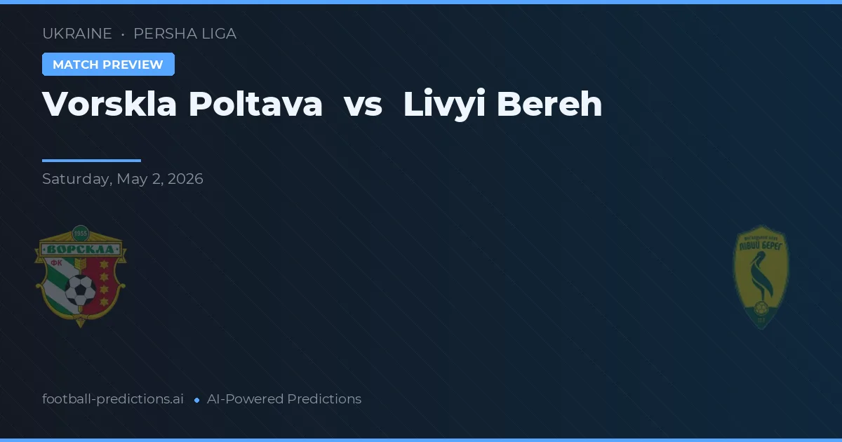 Vorskla Poltava vs Livyi Bereh — typy i zapowiedź meczu