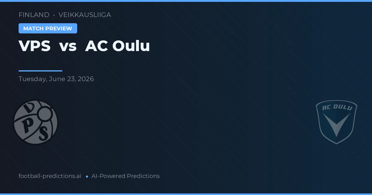 VPS vs Oulu — typy i zapowiedź meczu