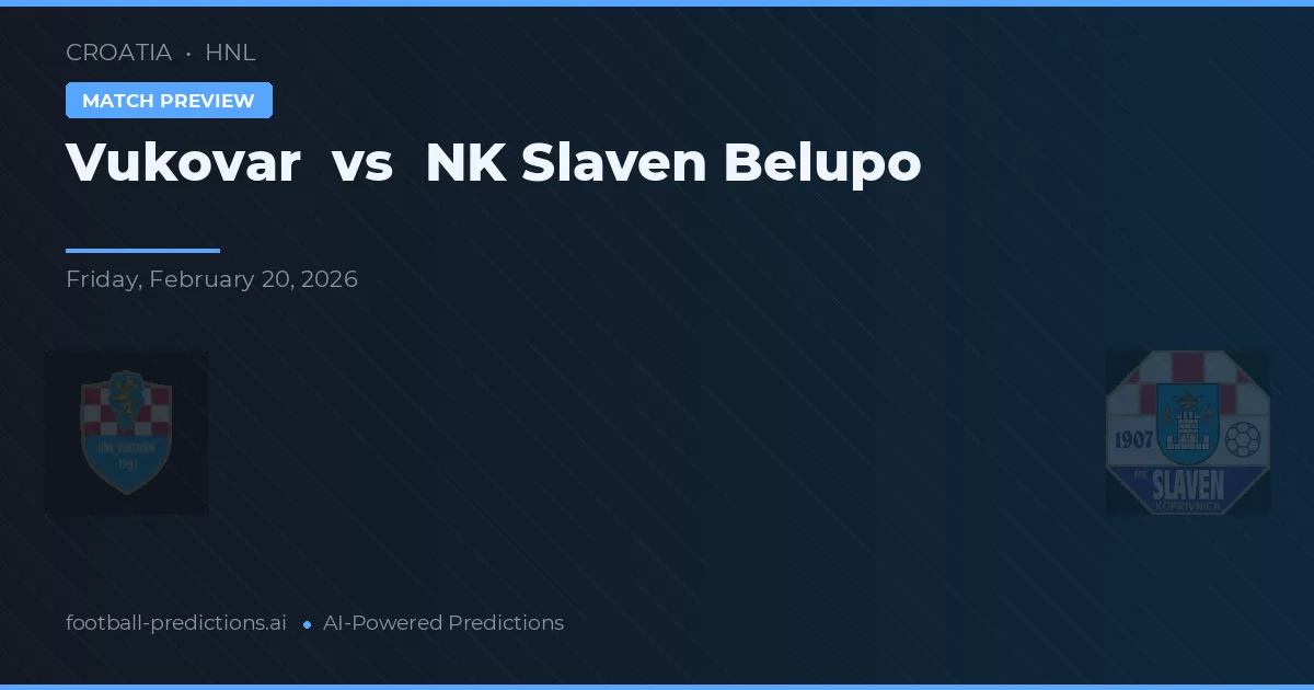 Vukovar vs NK Slaven Belupo — typy i zapowiedź meczu