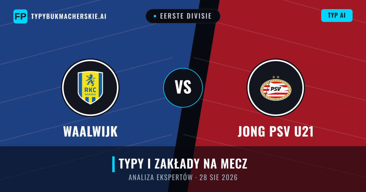 Waalwijk vs Jong PSV U21 — typy i zapowiedź meczu