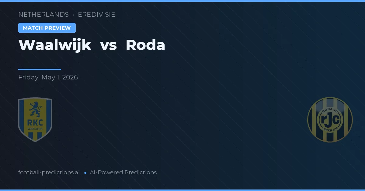 Waalwijk vs Roda JC — typy i zapowiedź meczu