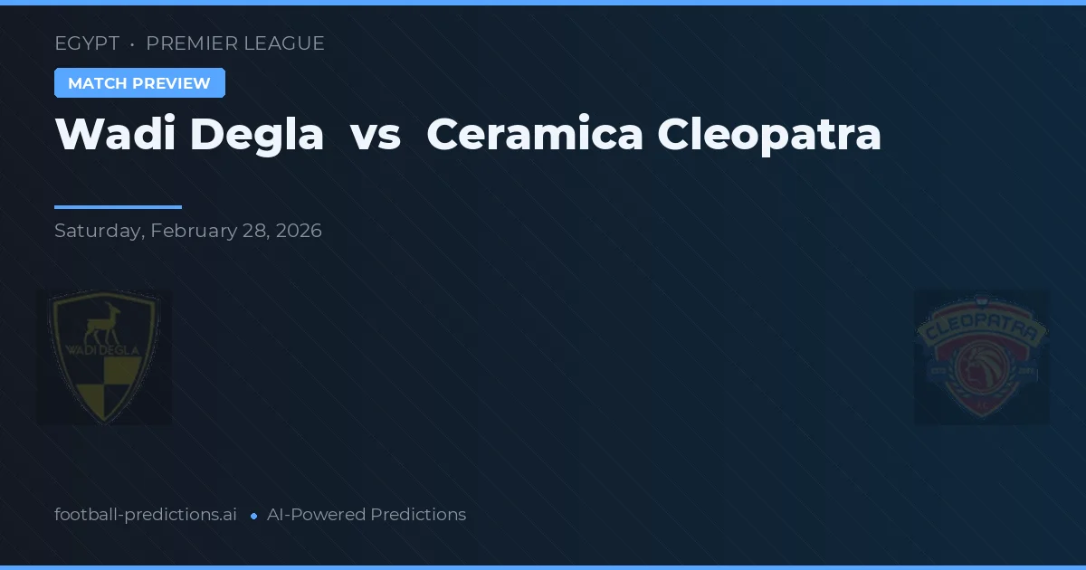 Wadi Degla vs Ceramica Cleopatra — typy i zapowiedź meczu