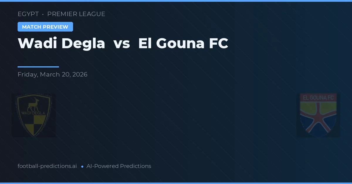 Wadi Degla vs El Gouna FC — typy i zapowiedź meczu