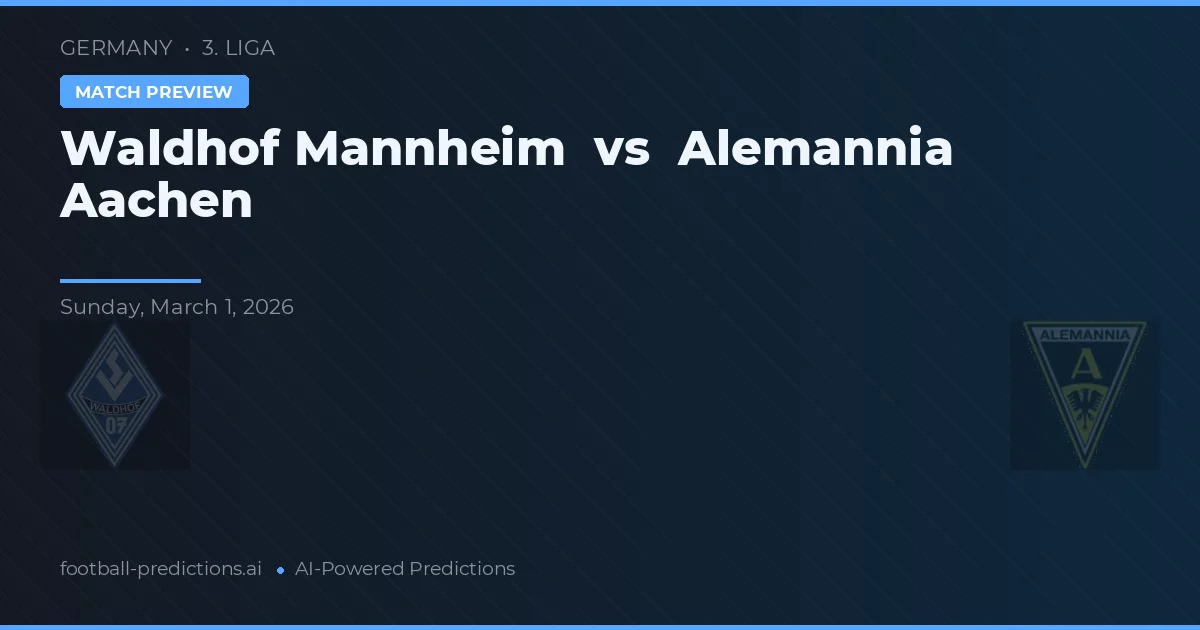 Waldhof Mannheim vs Alemannia Aachen — typy i zapowiedź meczu