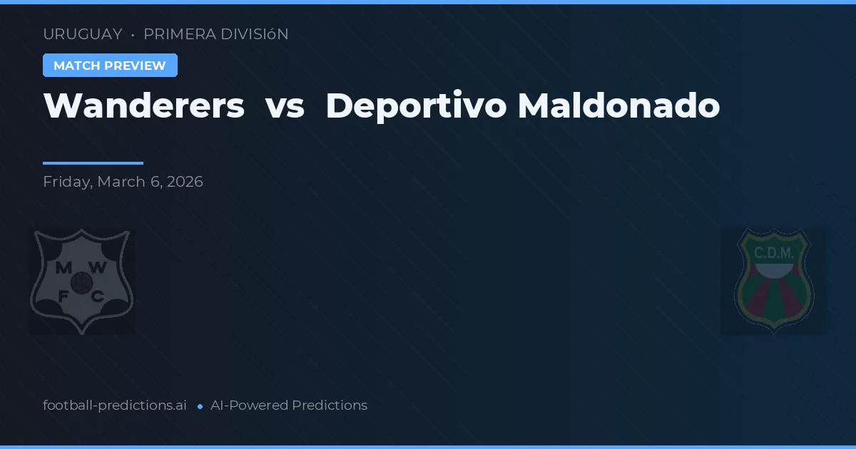 Wanderers vs Deportivo Maldonado — typy i zapowiedź meczu