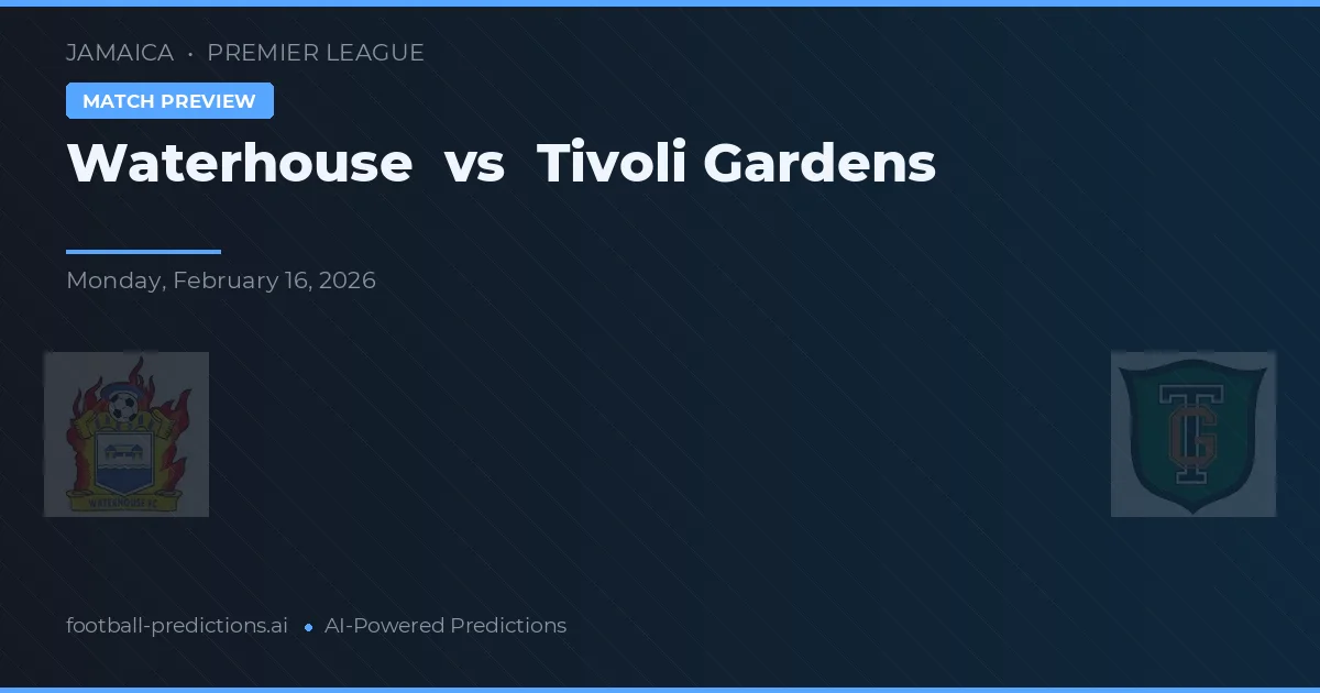 Waterhouse vs Tivoli Gardens — typy i zapowiedź meczu