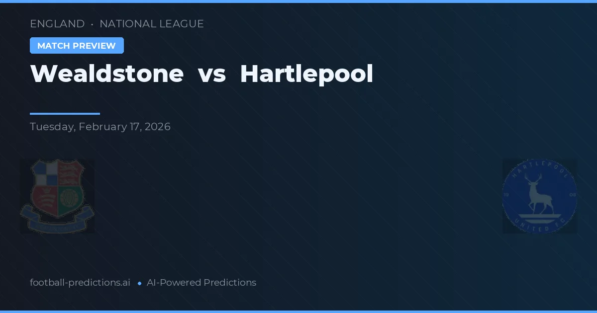 Waldstone vs Hartlepool — typy i zapowiedź meczu