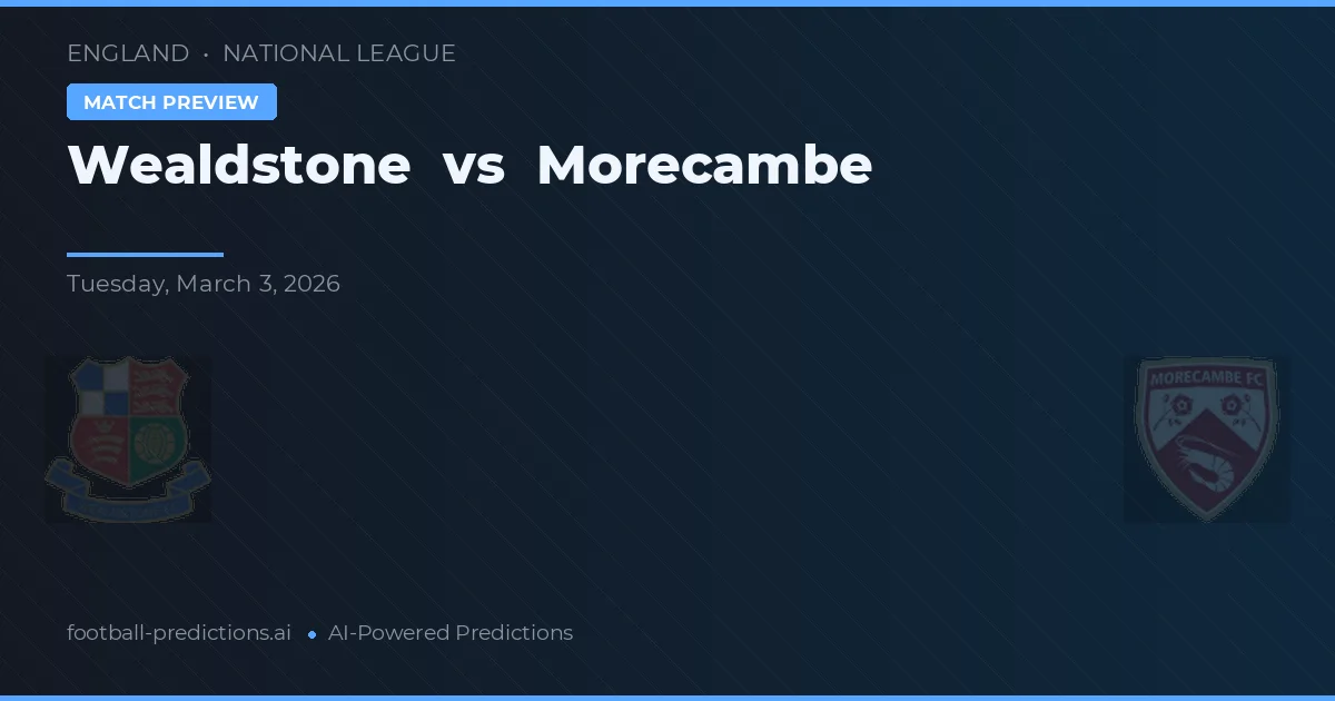 Waldstone vs Morecambe — typy i zapowiedź meczu
