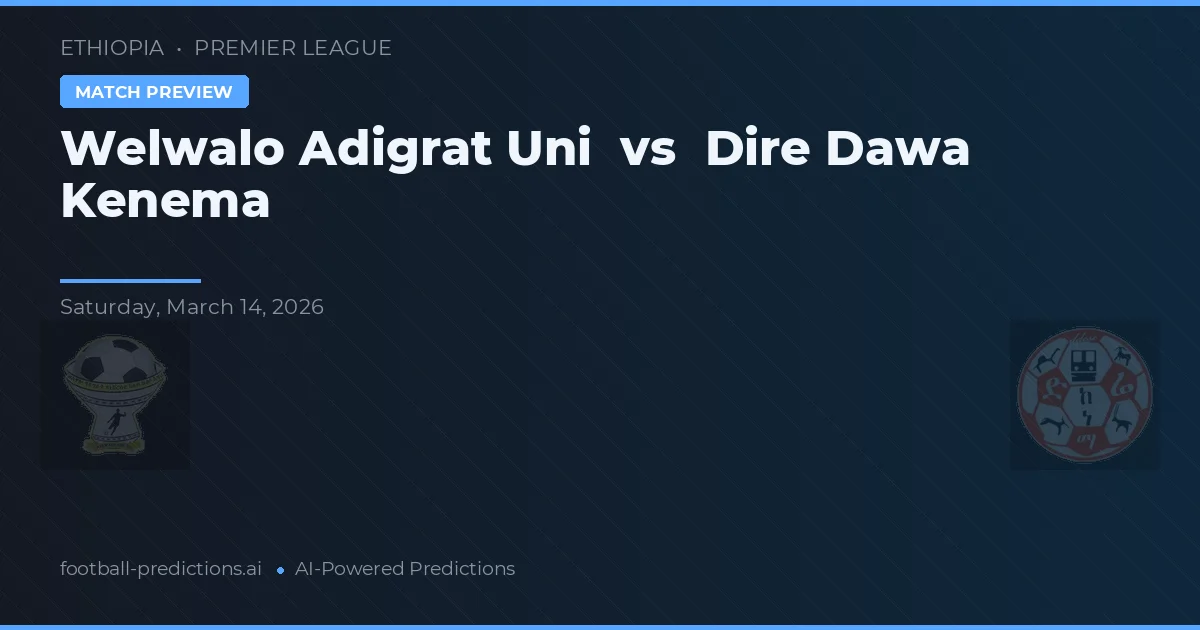 Welwalo Adigrat Uni vs Dire Dawa Kenema — typy i zapowiedź meczu