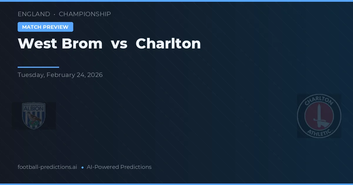 West Brom vs Charlton — typy i zapowiedź meczu