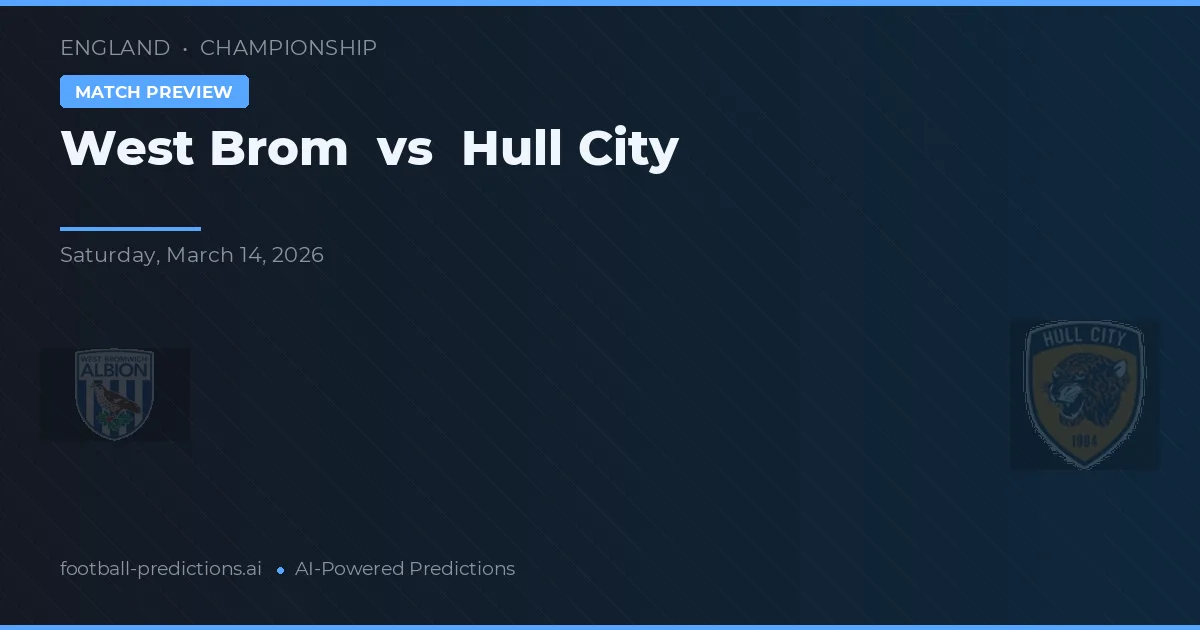 West Brom vs Hull City — typy i zapowiedź meczu