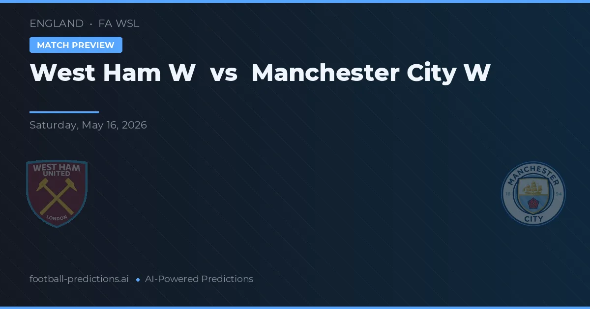 West Ham W vs Manchester City W — typy i zapowiedź meczu