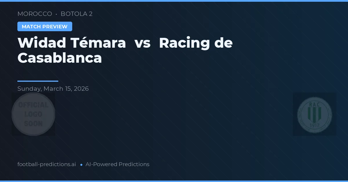 Widad Témara vs Racing Casablanca — typy i zapowiedź meczu