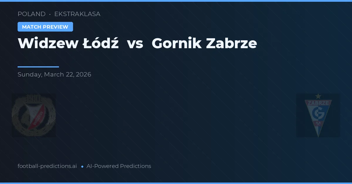 Widzew Łódź vs Górnik Zabrze — typy i zapowiedź meczu