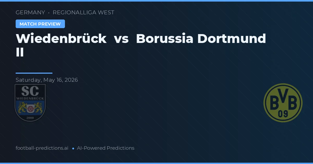 Wiedenbrück vs Borussia Dortmund II — typy i zapowiedź meczu