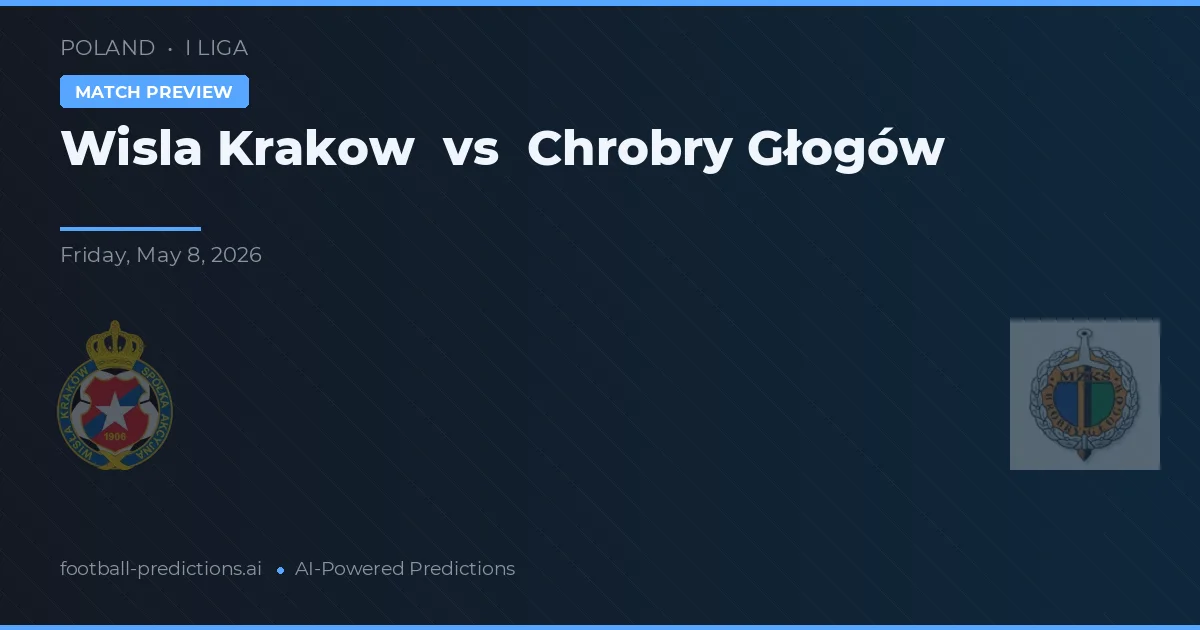Wisła Kraków vs Chrobry Głogów — typy i zapowiedź meczu