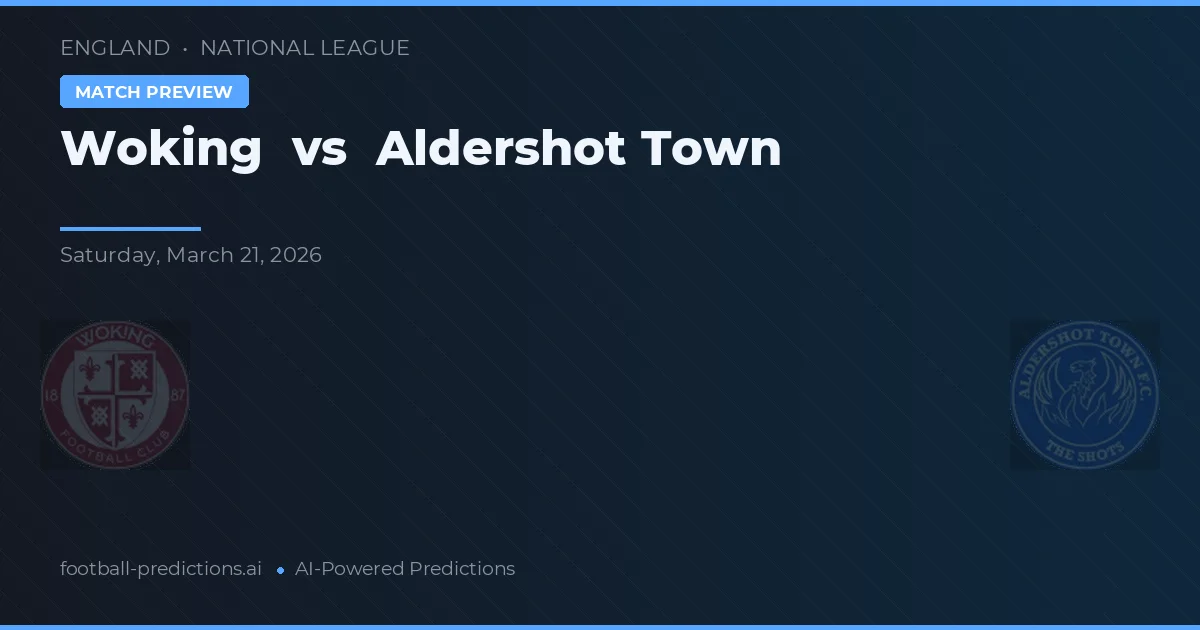 Woking vs Aldershot Town — typy i zapowiedź meczu