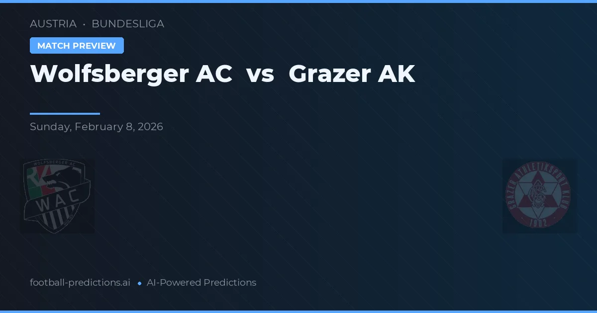 Wolfsberger AC vs Grazer AK — typy i zapowiedź meczu