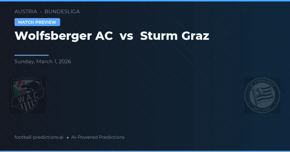 Wolfsberger AC vs Sturm Graz — typy i zapowiedź meczu
