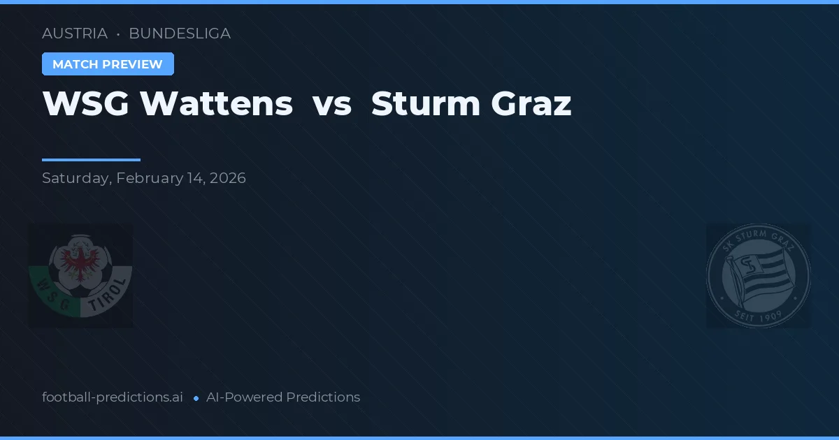 WSG Wattens vs Sturm Graz — typy i zapowiedź meczu
