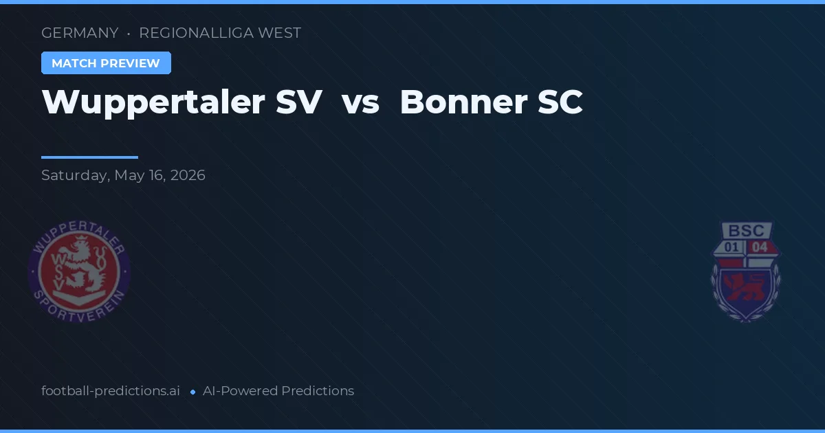 Wuppertaler SV vs Bonner SC — typy i zapowiedź meczu
