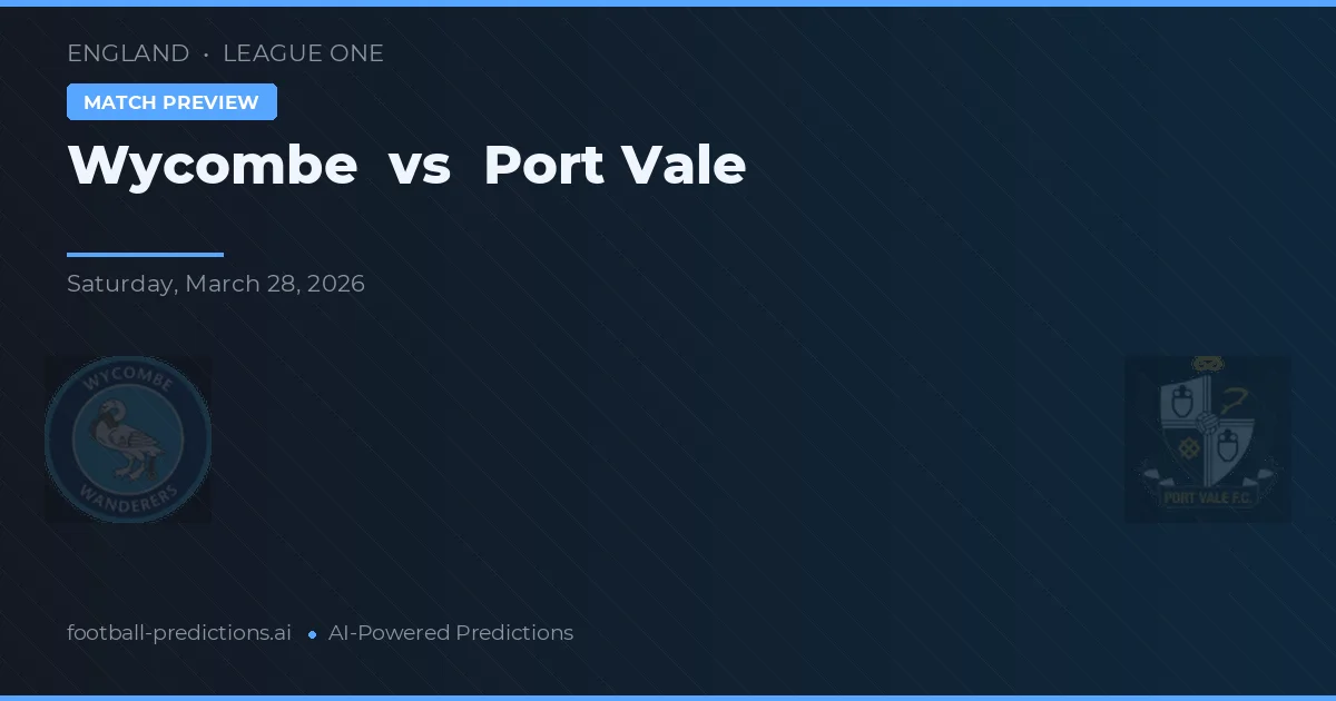 Wycombe vs Port Vale — typy i zapowiedź meczu