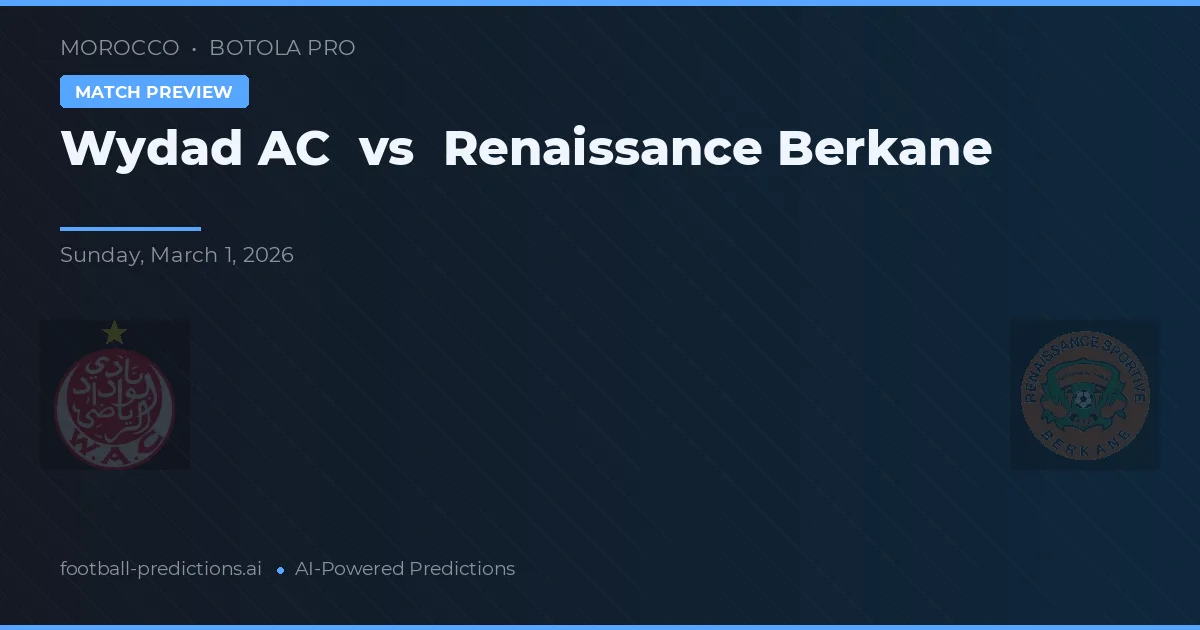 Wydad AC vs Renaissance Berkane — typy i zapowiedź meczu