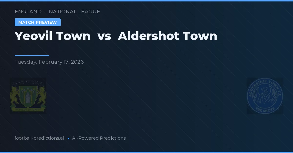 Yeovil Town vs Aldershot Town — typy i zapowiedź meczu