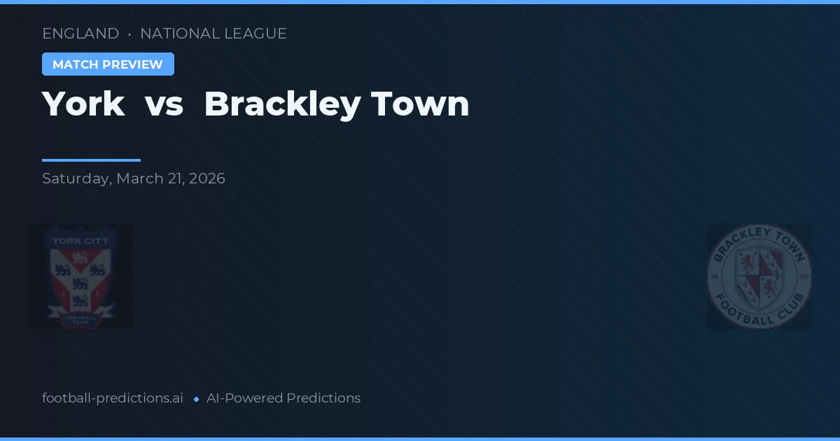 York vs Brackley Town — typy i zapowiedź meczu